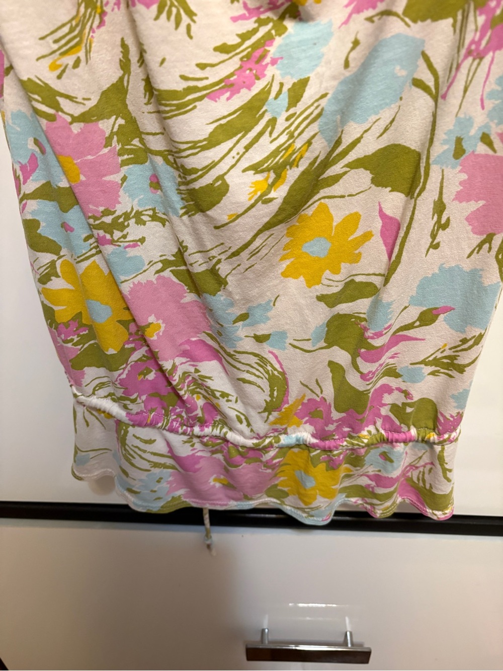 Vintage Anthropologie Porridge Brand Floral Drawstring Camisole in Pastel Colors - Picture 7 of 10
